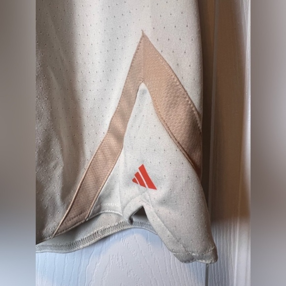 adidas Select Women XLBeige Loose Fit Gym Training Drawstring Basketball Shorts - Picture 3 of 5